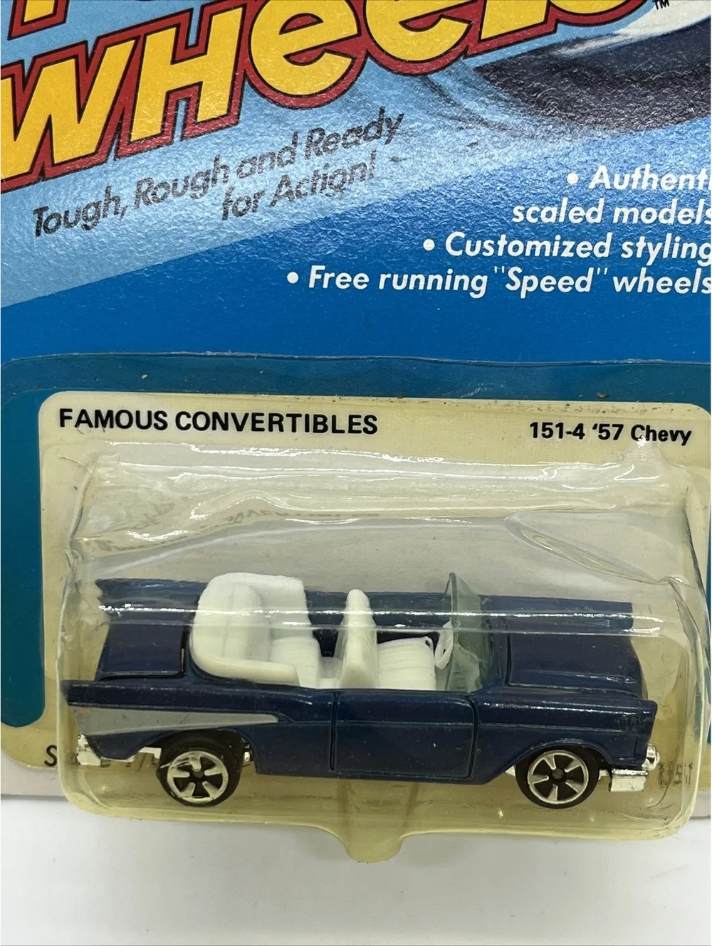 Tough Wheels Vintage Die-Cast 1/60 Car 151-4 ‘57 Chevy Convertible 1980 item 151
